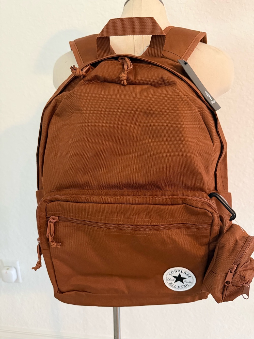 New Converse Men's Womens Rust Brown Canvas Backpack